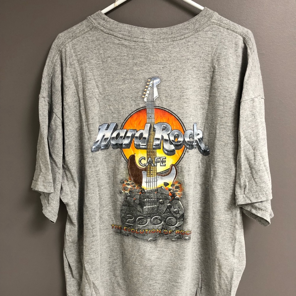 Hard Rock Cafe tee.